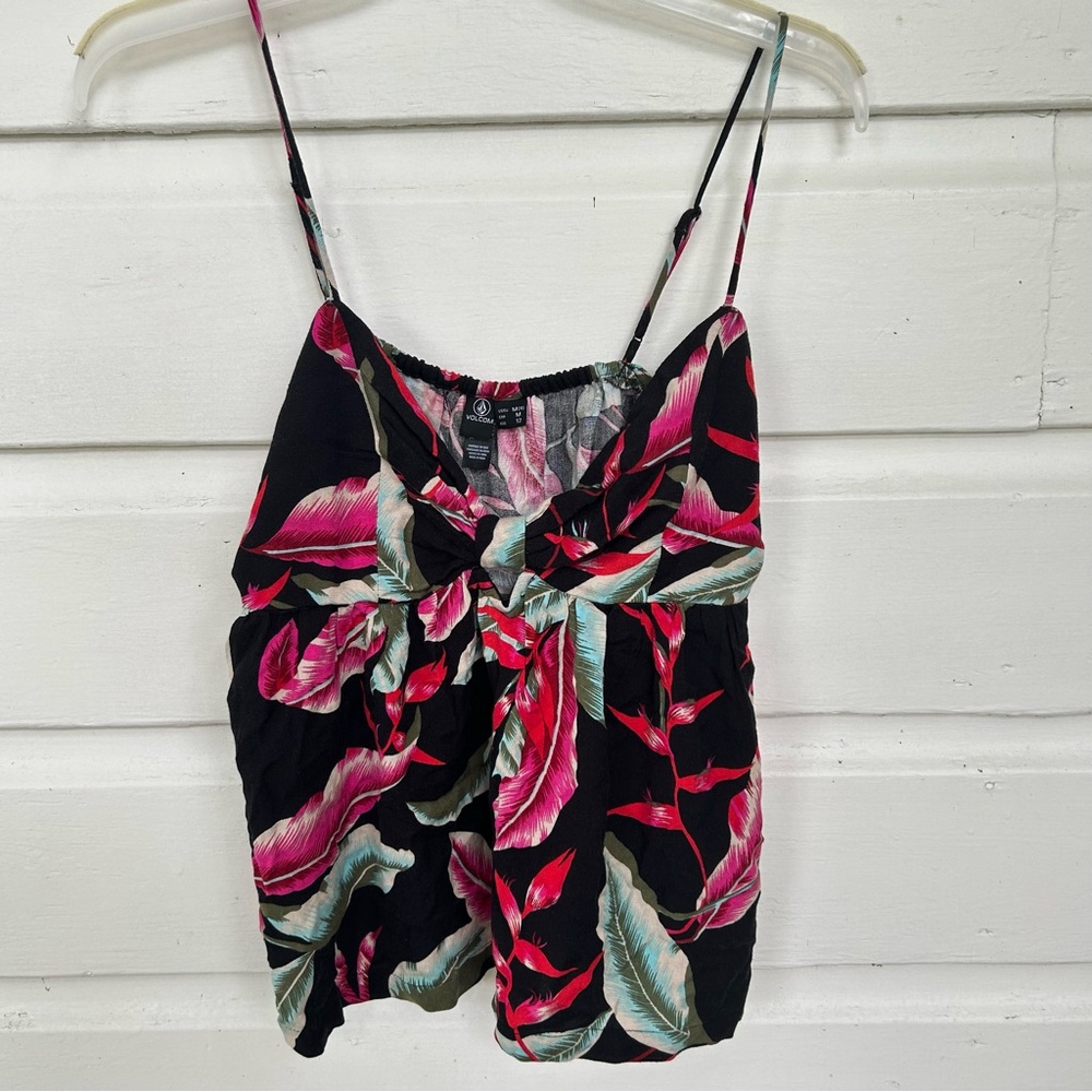 Volcom Tropical Floral Spaghetti Strap Tank